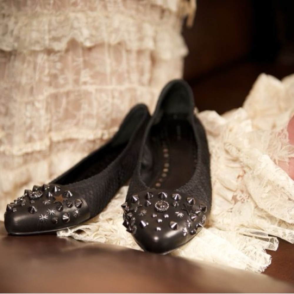 Givenchy Python Studded Ballet Flats NWT 39.5